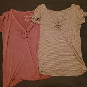 2 XXS Short Sleeve American Eagle Shirt